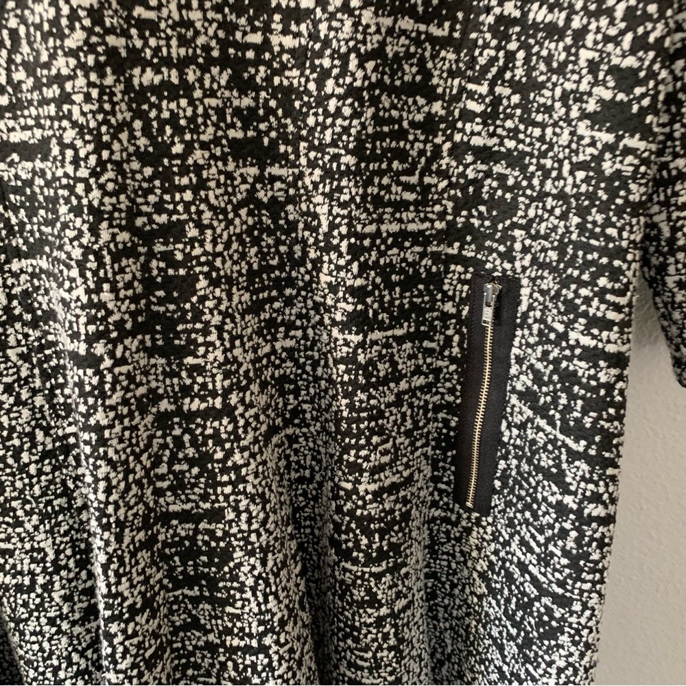 Lane Bryant Black White 3/4 Sleeve Dress - Picture 3 of 11